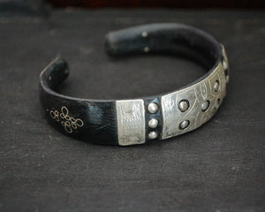 Tuareg Silver Cuff Bracelet with Engravings