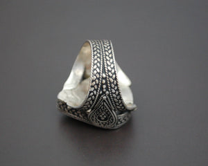 Vintage Kazakh Silver Ring - Size 8