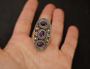 Indian Amethyst Ring - Size 7.5