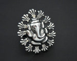Ganesha Sterling Silver Ring - Size 7 - Adjustable