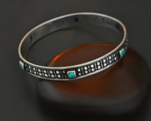 Ethnic Turquoise Bangle Bracelet - PAIR
