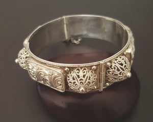 Tunisian Calligraphy Filigree Bracelet - Hinged -