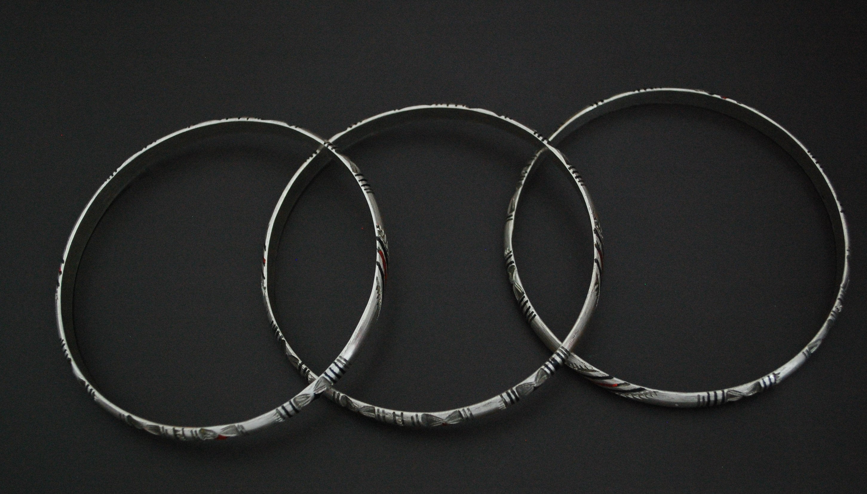 Berber Silver Enamel Bracelet - TRIO