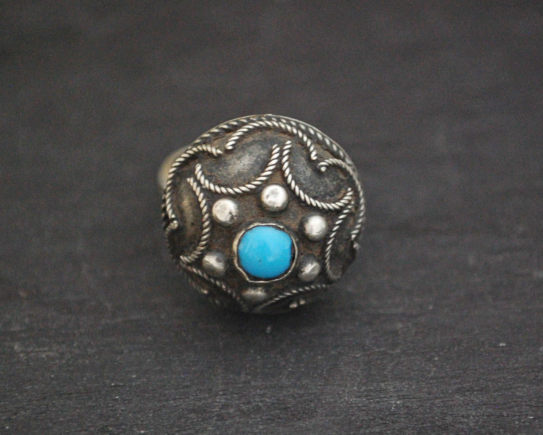 Ethnic Turquoise Ring - Size 7