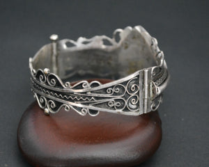 North African Calligraphy Filigree Bracelet - Hinged -