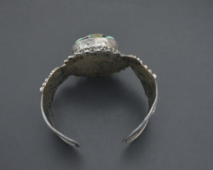 Fabulous Nepali Tibetan Turquoise Cuff Bracelet - HEAVY