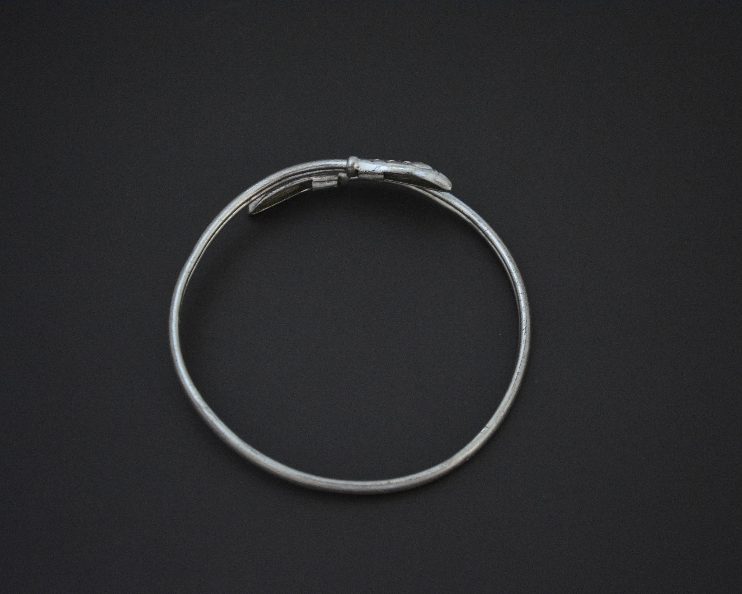 Reserved for L. - Vintage Silver Snake Bracelet - Adjustable - Snake Jewelry