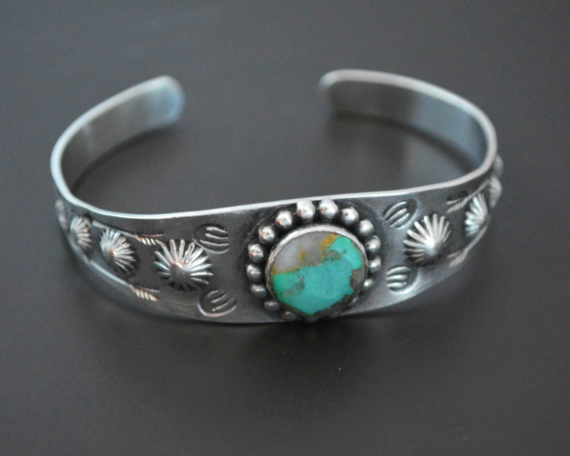 Navajo Fred Harvey Era Turquoise Bracelet - SMALL