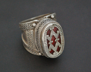 Vintage Kazakh Silver Ring - Size 9.25