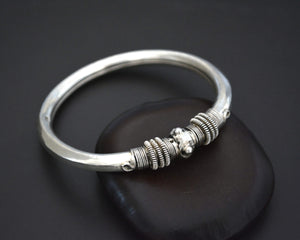 Ethnic Indian Silver Bracelet - Openable