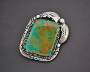 Old Navajo Turquoise Pendant Brooch