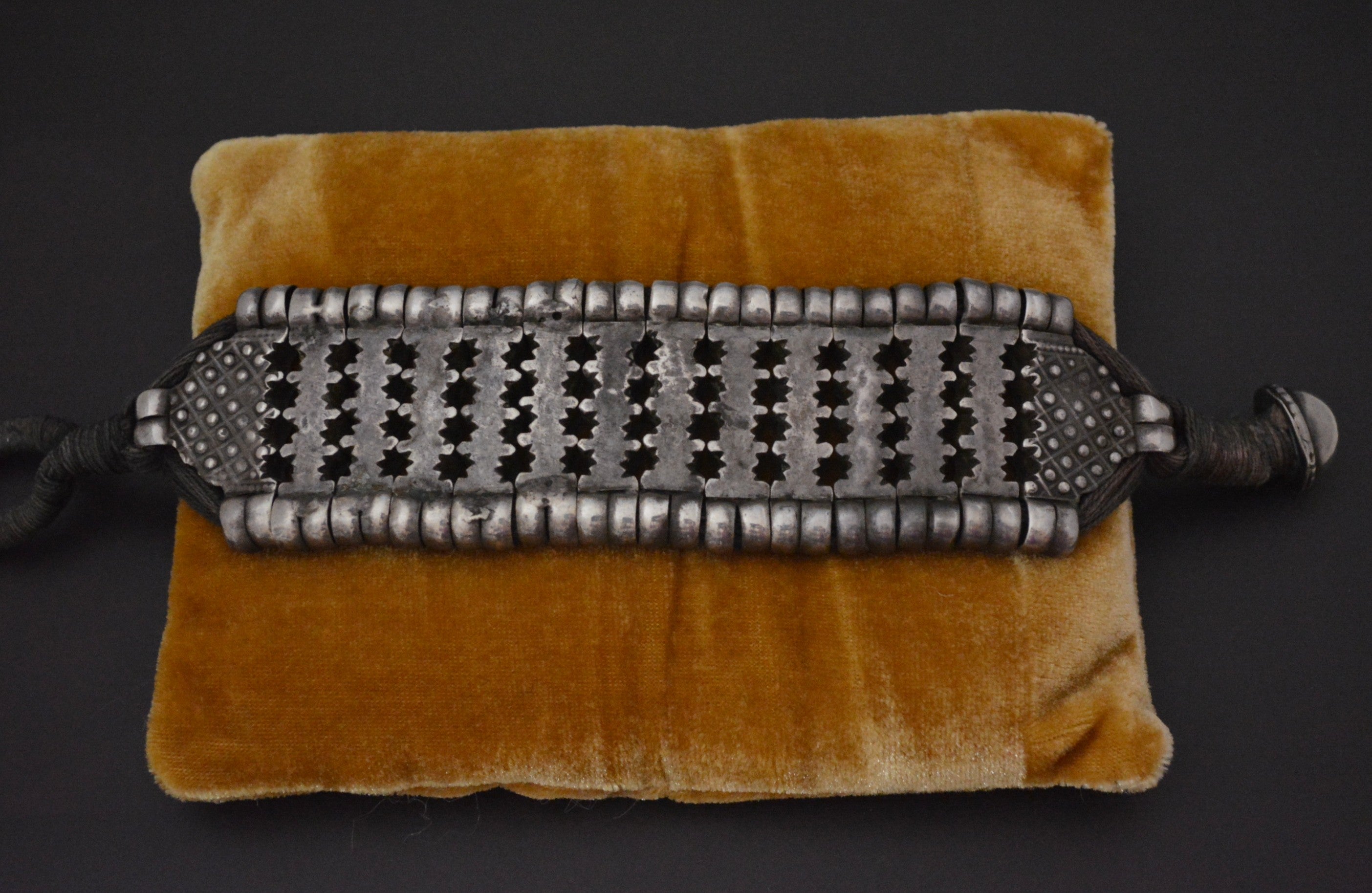 Rajasthani Cotton Silver Bracelet