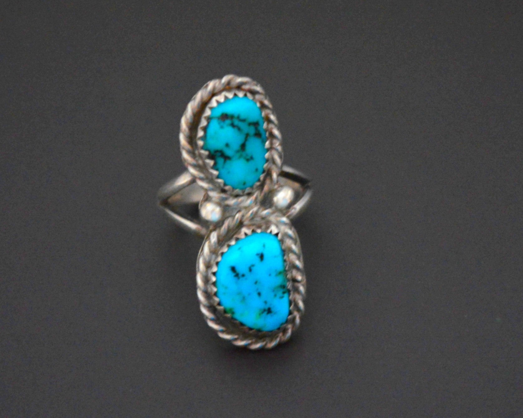 Native American Navajo Turquoise Nugget Ring - Size 5