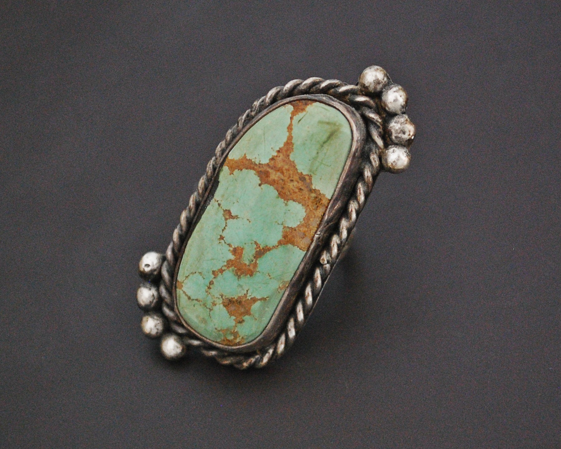 Splendid Navajo Turquoise Ring - Size 4