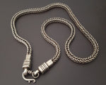 Heavy Bali Braided Snake Chain Necklace - Sterling Silver