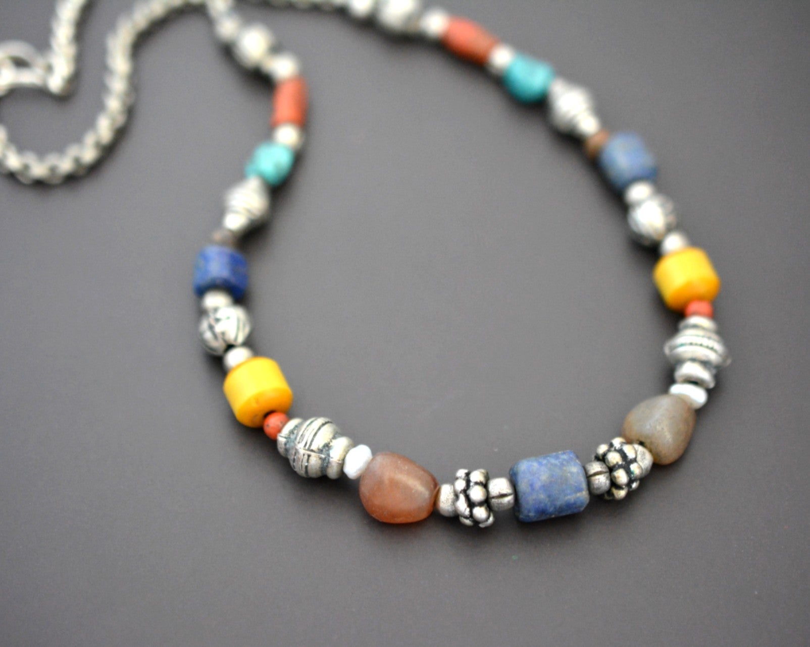 Vintage Nepali Multistone Necklace