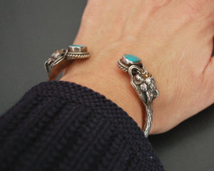 Nepali Dragon Turquoise Cuff Bracelet
