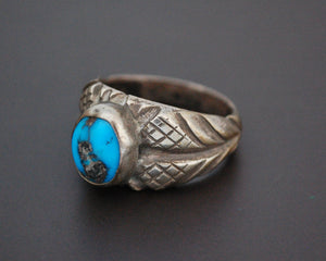 Ethnic Turquoise Ring - Size 8 / 8.25