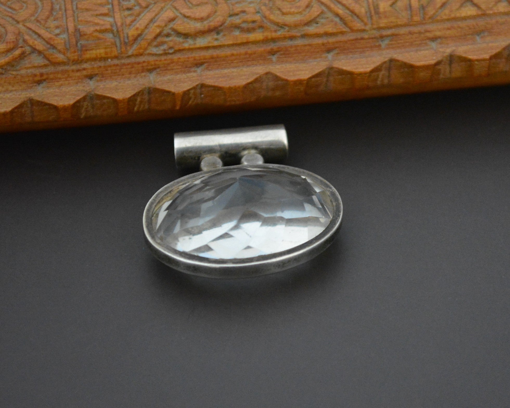 Crystal Quartz Pendant on Sterling Silver Setting
