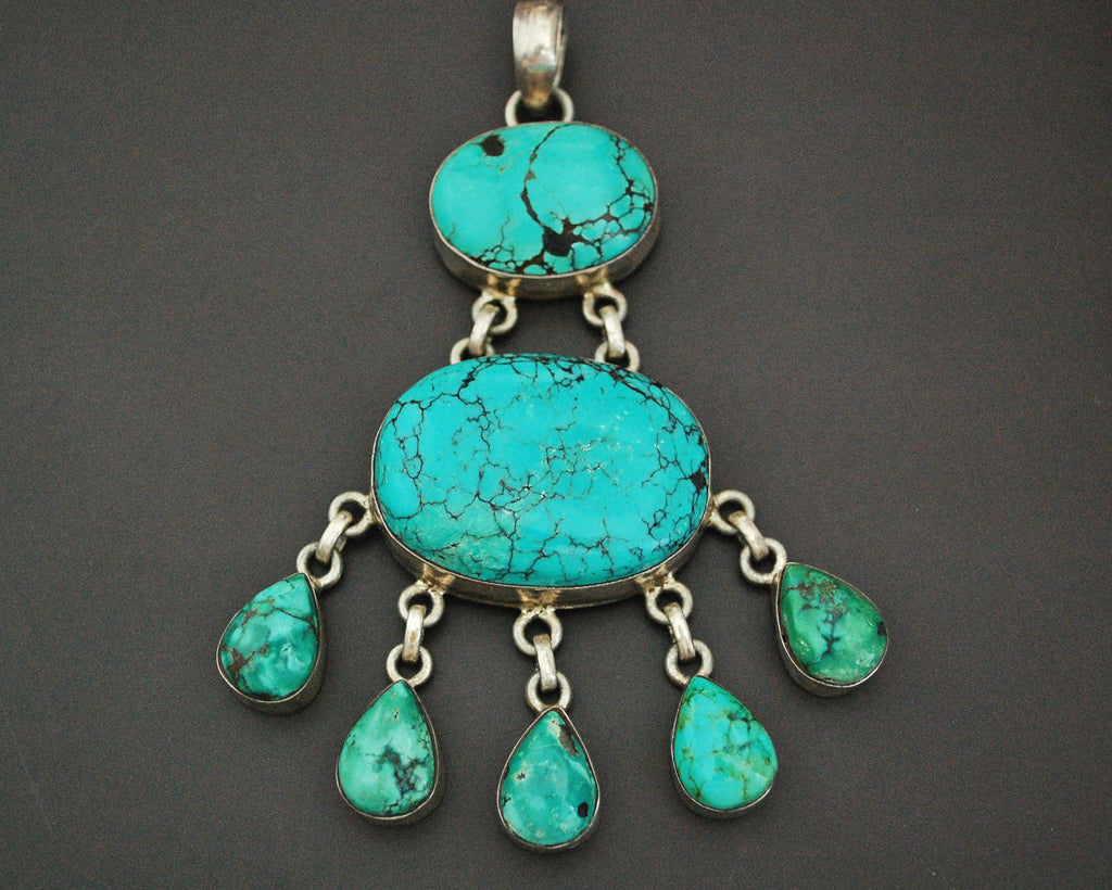 Huge Turquoise Pendant from India