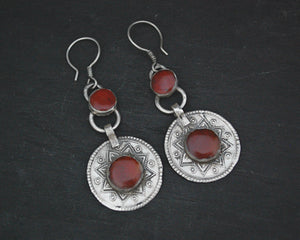 Afghani Carnelian Dangle Earrings