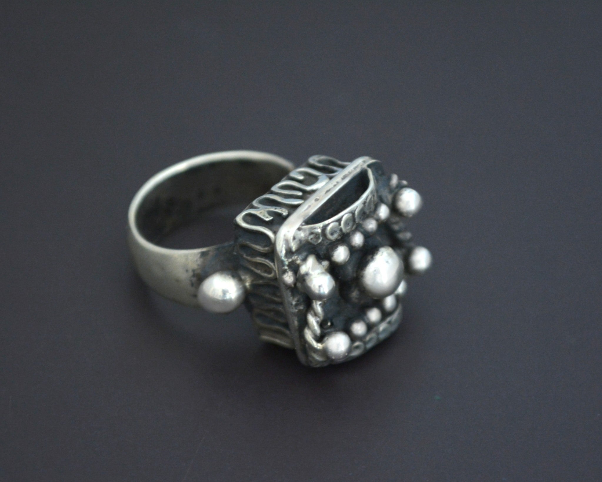 Old Rajasthani Silver Ring - Size 6.5