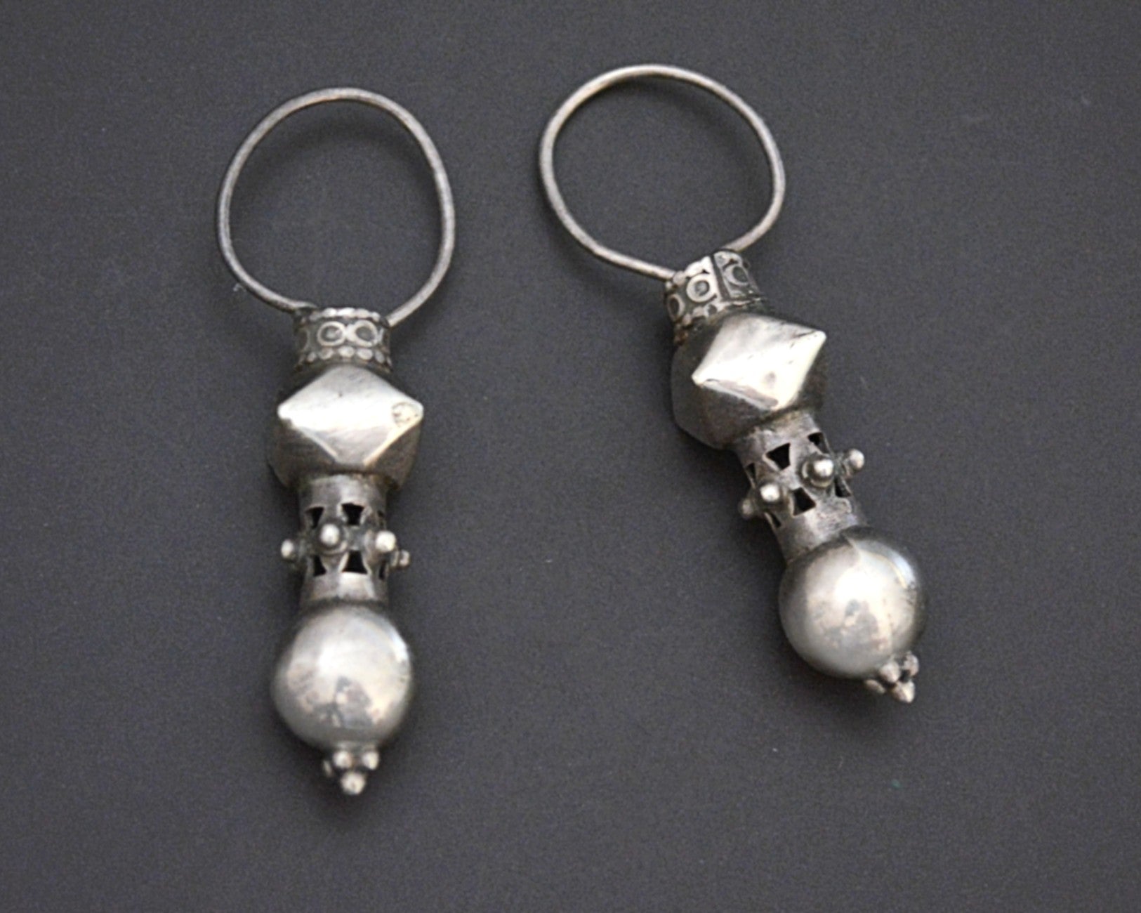 Old Rajasthani Silver Earrings