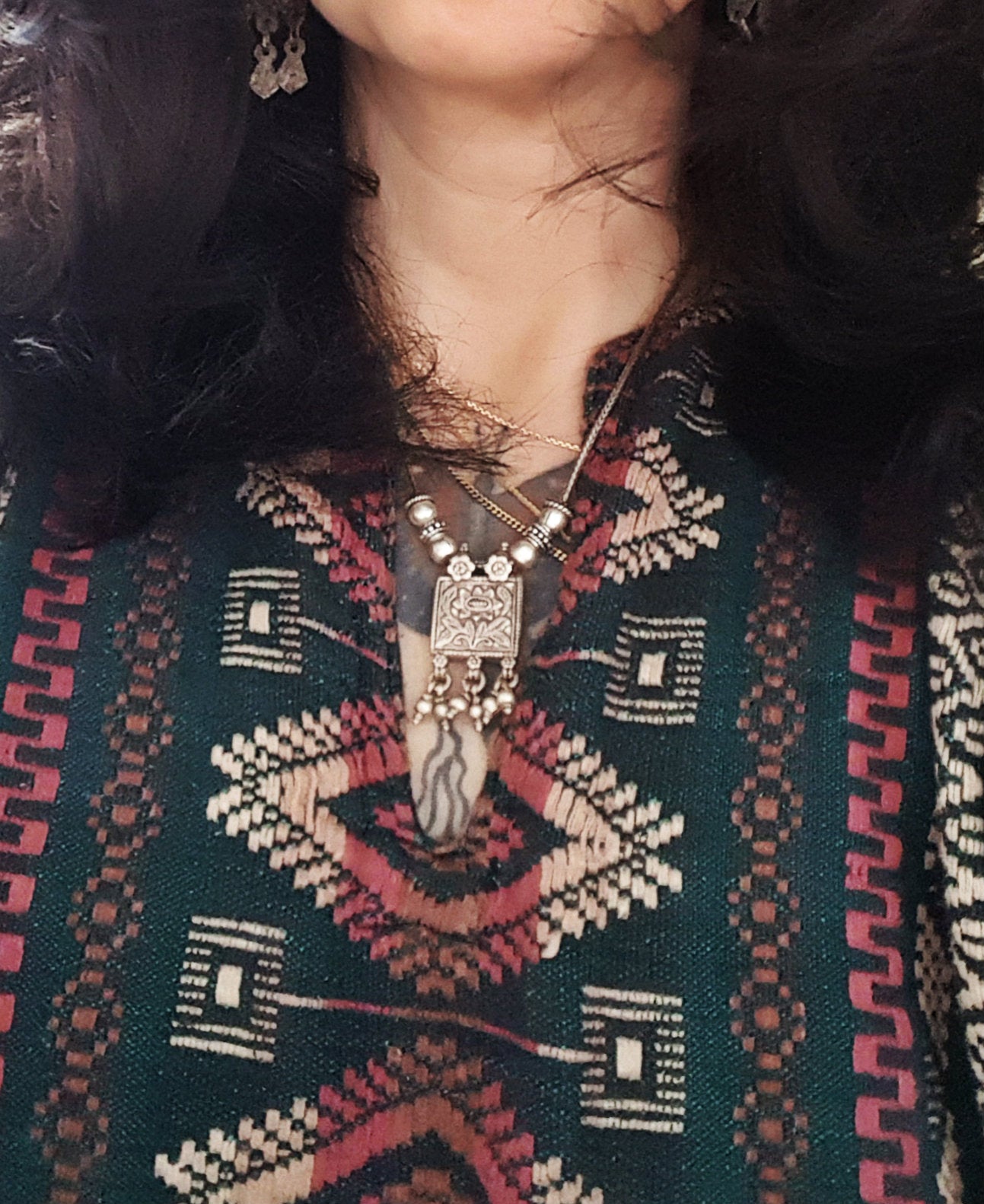 Rajasthani Silver Lotus Necklace