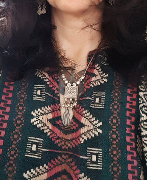 Rajasthani Silver Lotus Necklace