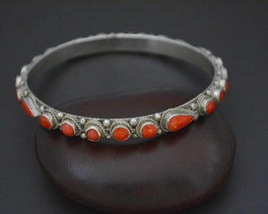 Berber Coral Bangle Bracelet