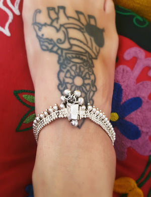 Rajasthani Silver Anklet with Bells