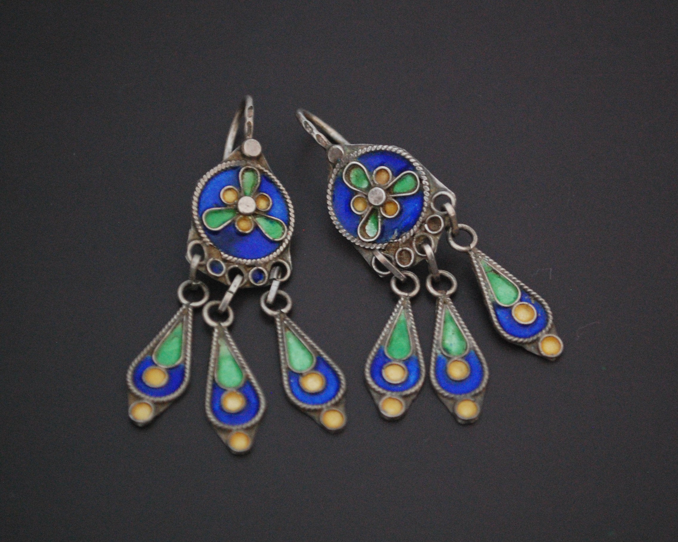 Cute Berber Enamel Earrings