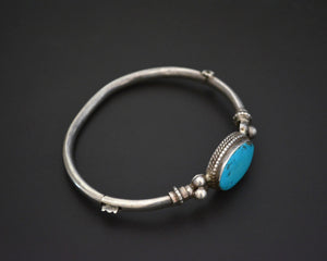 Vintage Turquoise Bracelet from India - SMALL/MEDIUM - Hinged