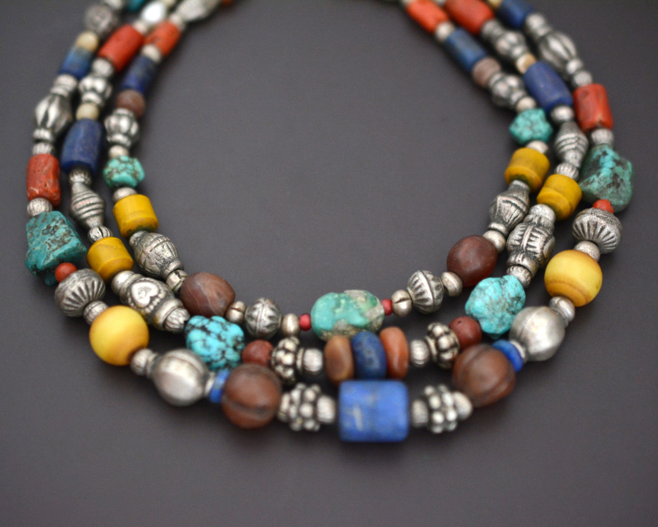 Reserved for A. - Vintage Nepali Multistone Necklace