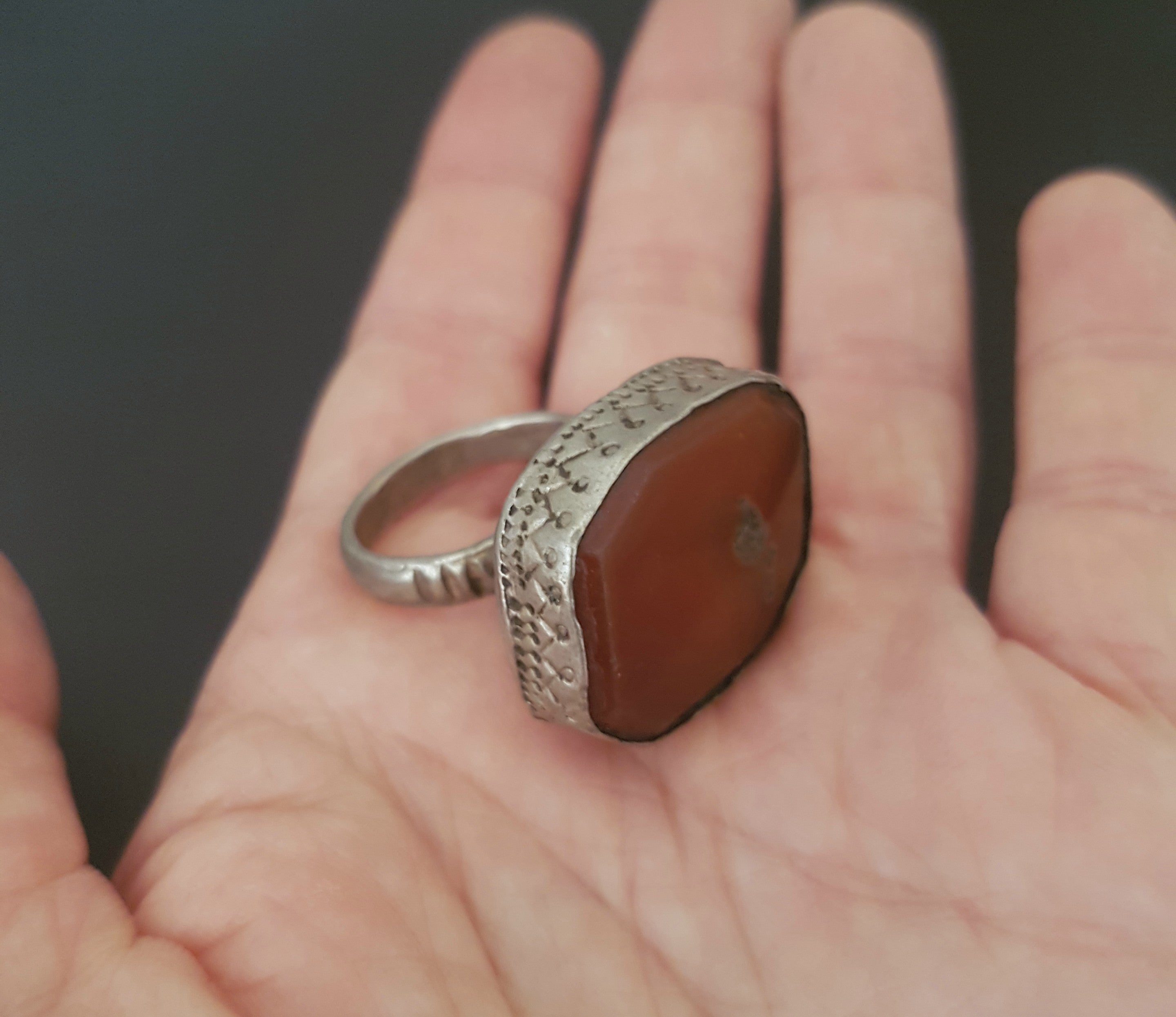 Turkmen Carnelian Ring - Size 7