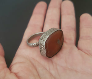 Turkmen Carnelian Ring - Size 7