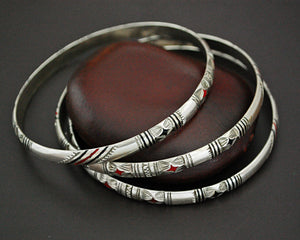 Berber Silver Enamel Bracelet - TRIO
