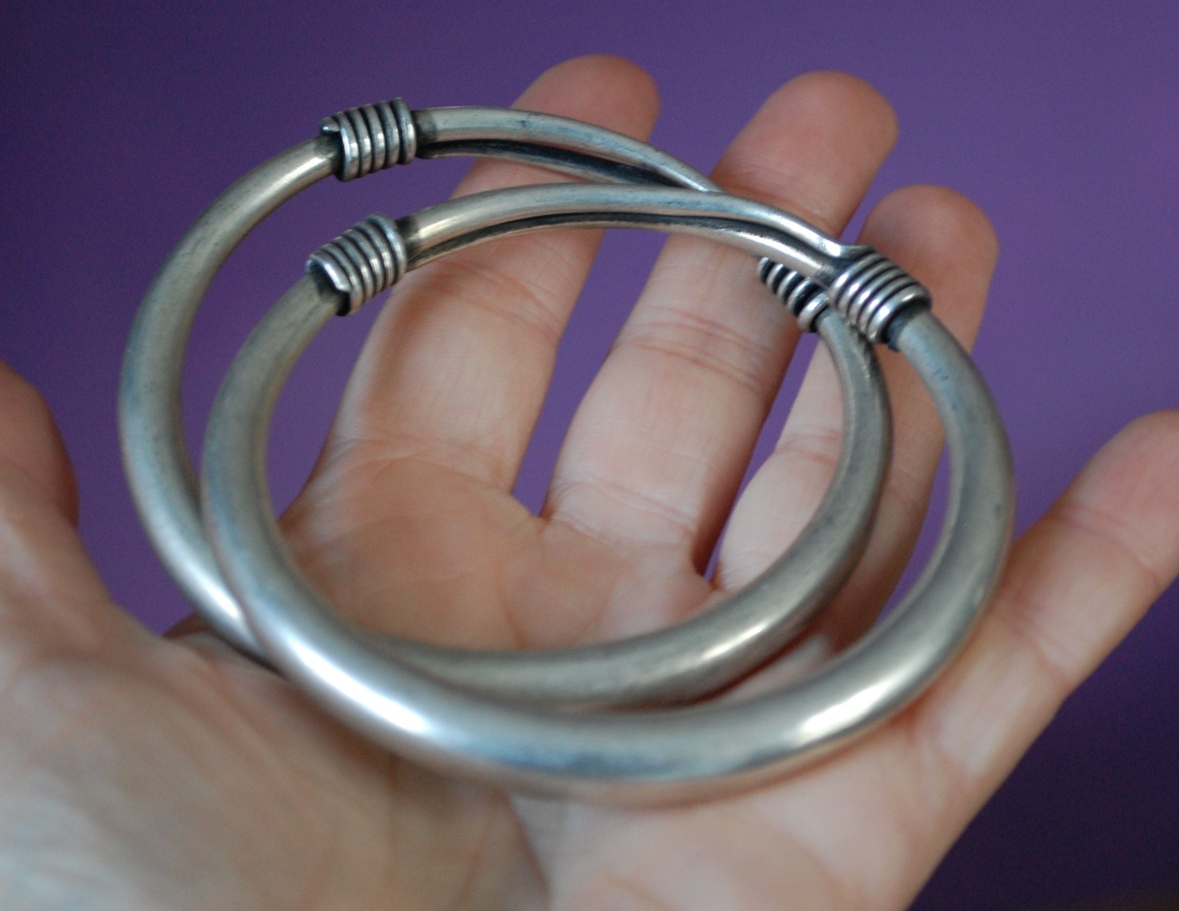 Hmong Miao Bangle Bracelet - PAIR