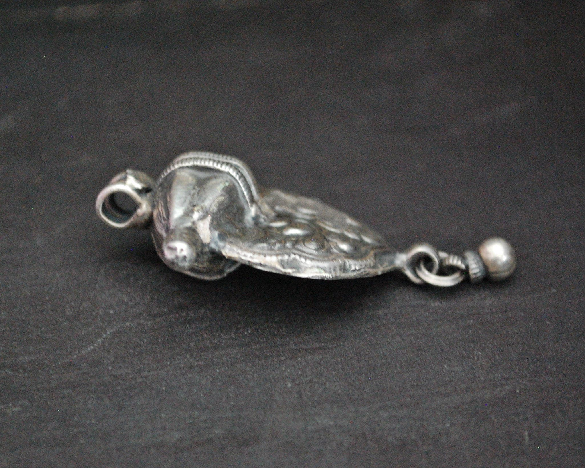 Rajasthani Silver Amulet with Bell