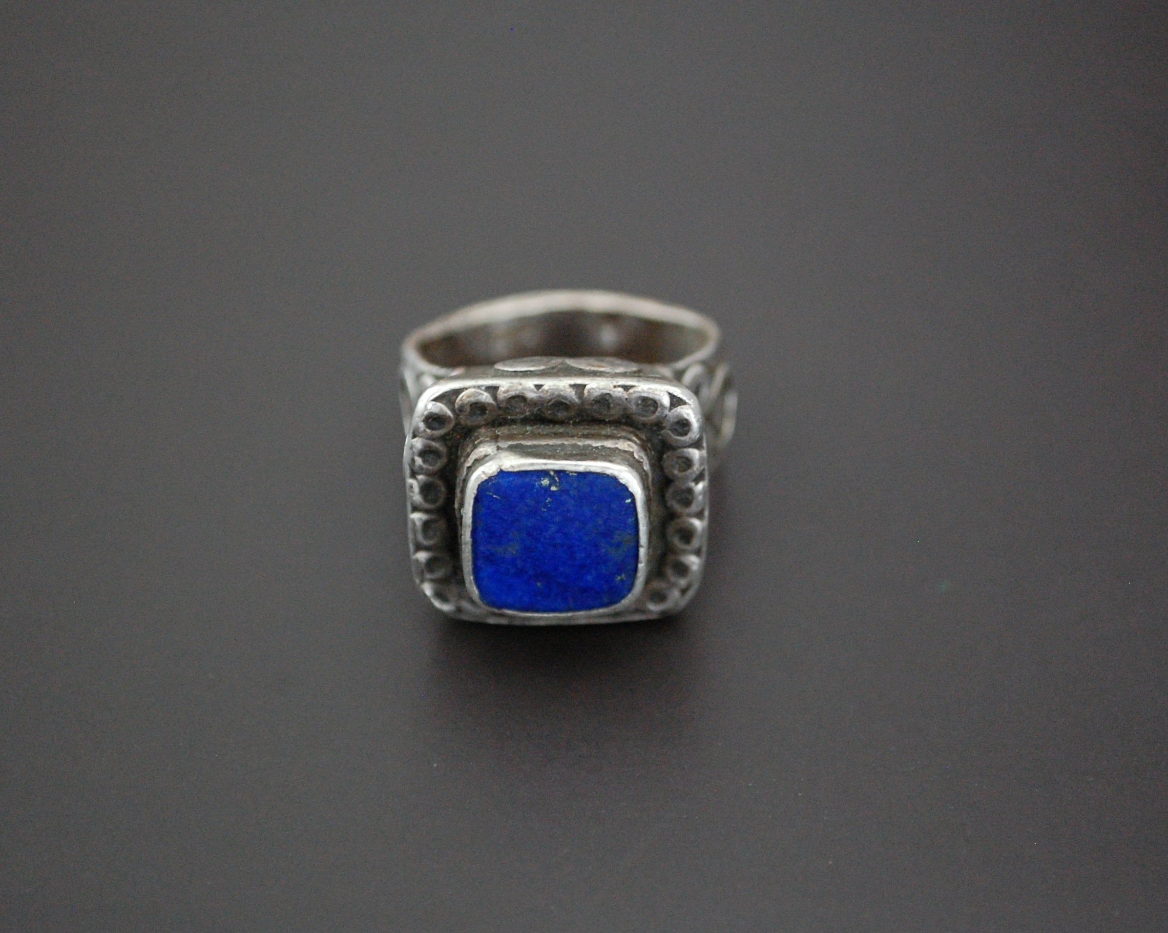 Old Afghani Lapis Lazuli Ring - Size 8.5