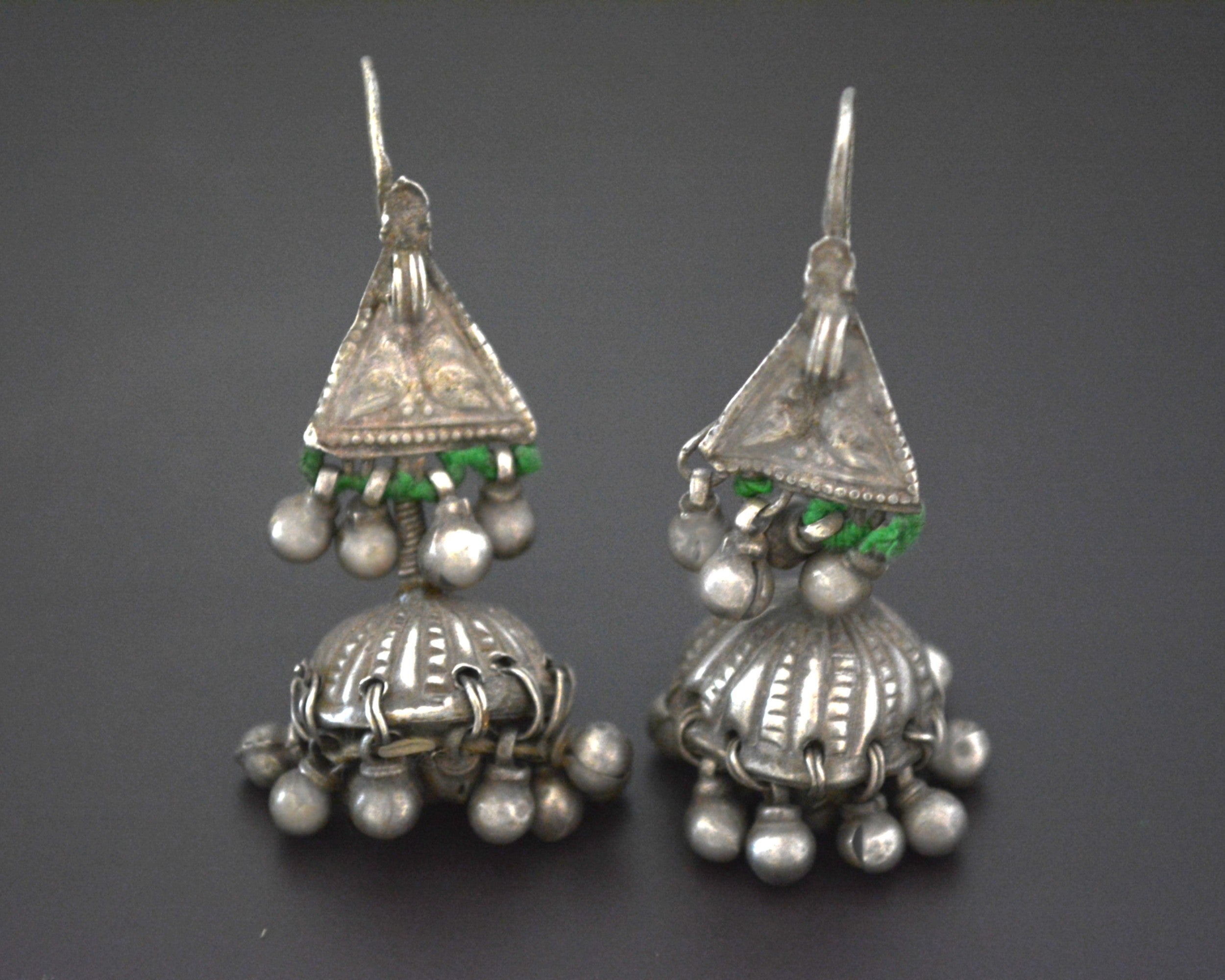 Rajasthani Silver Earrings with Bells
