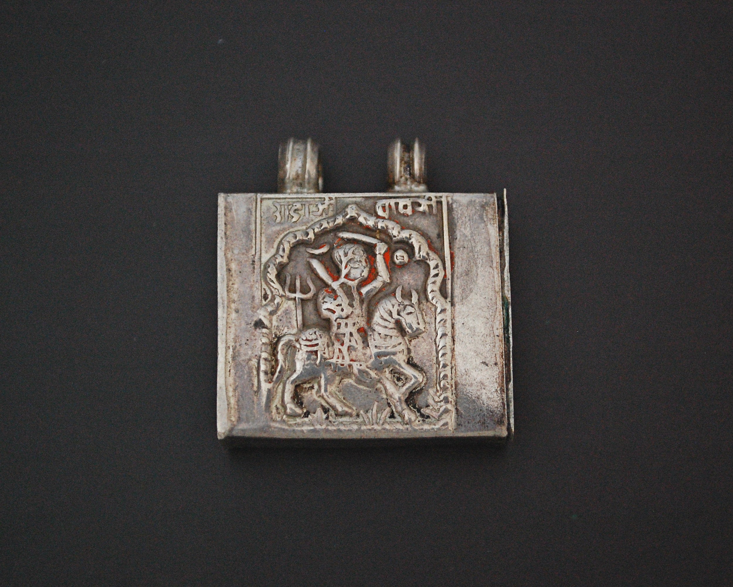 Hindu Amulet Box Pendant Durga