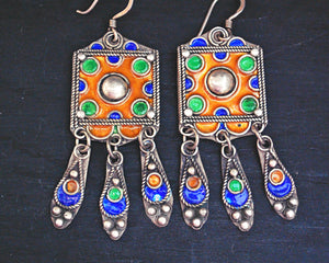 Moroccan Berber Enamel Earrings
