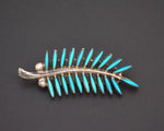 Zuni Petit Point Turquoise Brooch - Signed