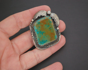 Old Navajo Turquoise Pendant Brooch