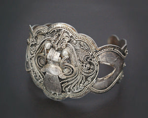 Old Silver Barong Cuff Bracelet from Bali