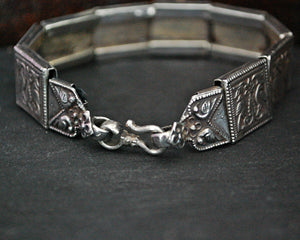 Rajasthani Silver Bracelet with Peacocks