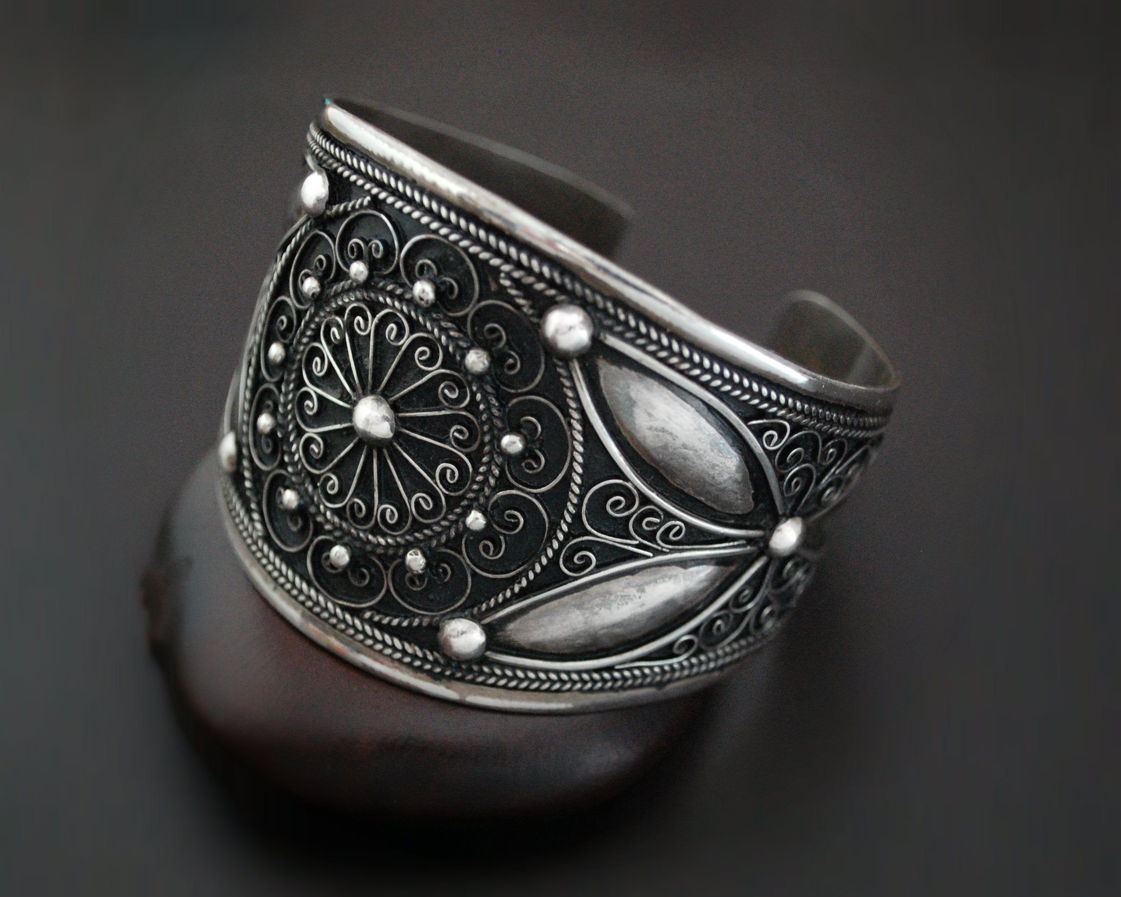 Wide Ethnic Cuff Bracelet