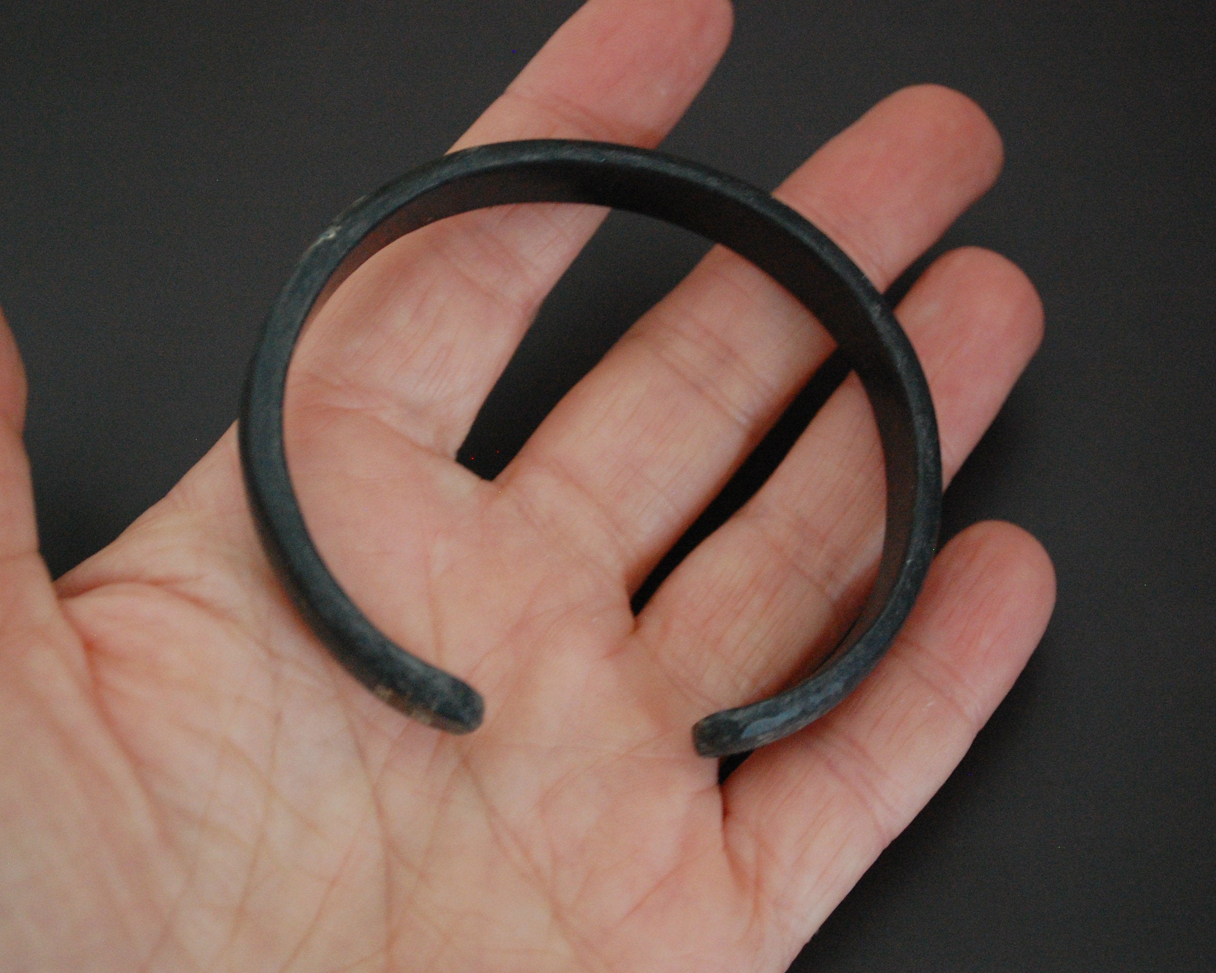 Tuareg Cuff Bracelet with Silver Inlays
