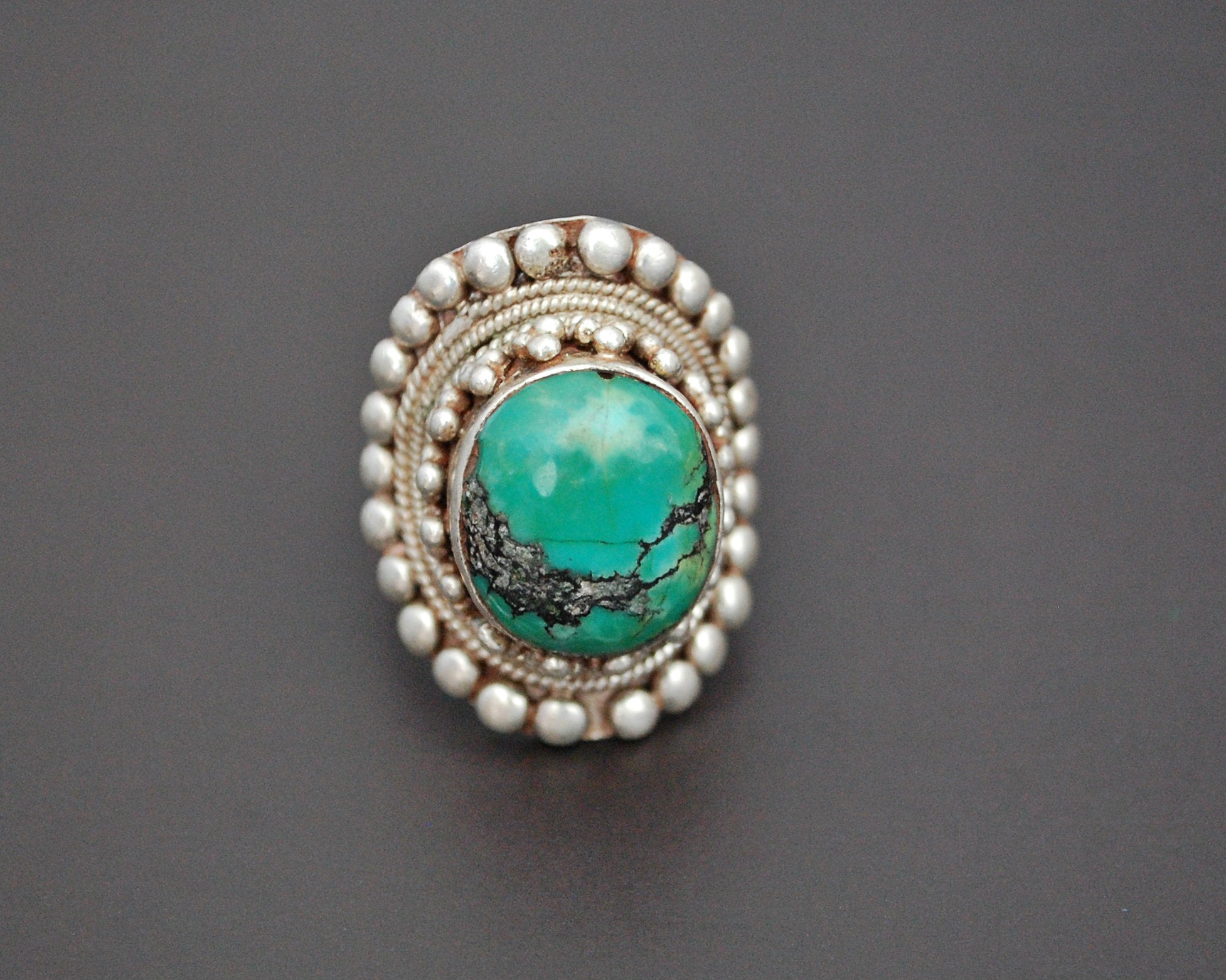 Large Nepali Turquoise Ring - Size 11